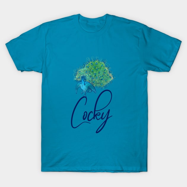 Cocky Peacock T-Shirt by bubbsnugg